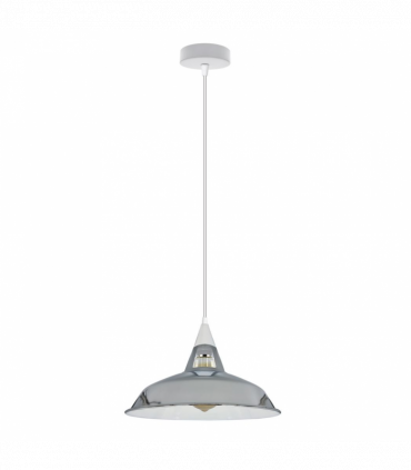 Vintage Industrial Retro Chrome Metal Ceiling Pendant Lights , UK E27 Holder