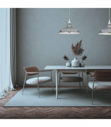 Vintage Industrial Retro Chrome Metal Ceiling Pendant Lights , UK E27 Holder