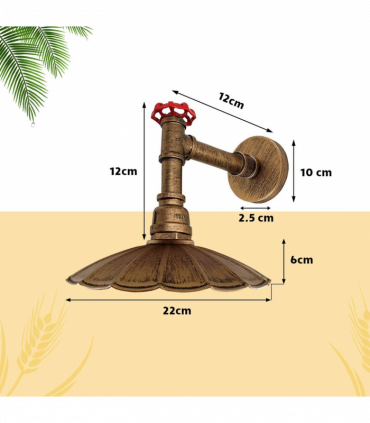 Vintage Industrial Retro Wall Shade Water Lighting E27 60W Kitchen Restaurant