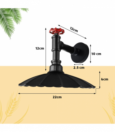 Vintage Industrial Retro Wall Shade Water Lighting E27 60W Kitchen Restaurant