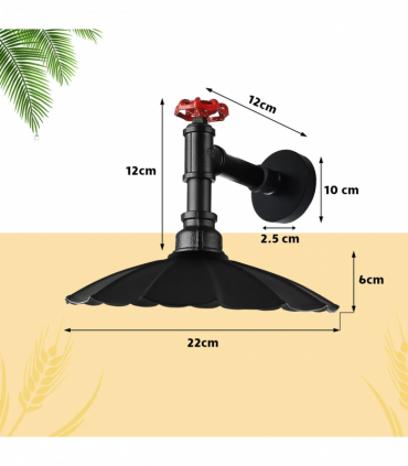 Vintage Industrial Retro Wall Shade Water Lighting E27 60W Kitchen Restaurant