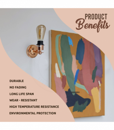 Vintage Industrial Rose Gold Retro Wall light Sturdy Metal Lamp Shade Lights Classic Style Electroplated Finish E27 lamp