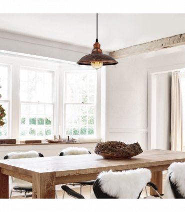 Vintage Industrial Rustic red  E27 Ceiling Hanging Light Shade Loft Style Metal Ceiling Pendant Lamp