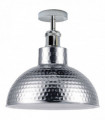 Vintage Industrial Style Flush Mount Metal Chrome Ceiling Light
