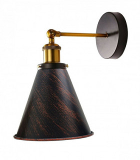 Vintage Industrial Wall Light  Metal Cone Shape Shade Indoor Lighting For Kitchen, Living Room