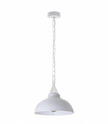 Vintage Industrial White E27 Ceiling Hanging Light  Metal Pendant Lamp