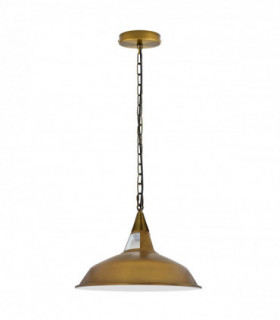 Vintage Industrial Yellow Brass Metal Ceiling Lamp Shade Pendant Lights, UK E27