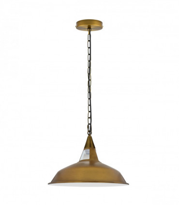 Vintage Industrial Yellow Brass Metal Ceiling Lamp Shade Pendant Lights, UK E27
