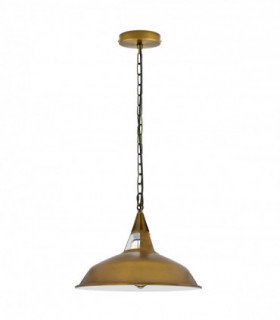 Vintage Industrial Yellow Brass Metal Ceiling Lamp Shade Pendant Lights, UK E28