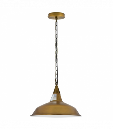 Vintage Industrial Yellow Brass Metal Ceiling Lamp Shade Pendant Lights, UK E28