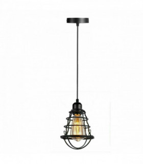 Vintage Modern Black Hanging Pendant Light Ceiling Lamp With95cm Adjustable Wire For Kitchen, Bedroom, Living room