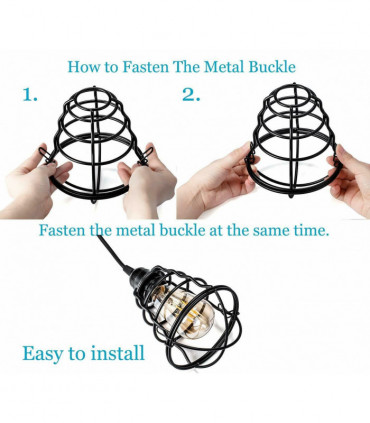 Vintage Modern Black Hanging Pendant Light Ceiling Lamp With95cm Adjustable Wire For Kitchen, Bedroom, Living room