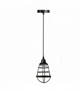 Vintage Modern Black Hanging Pendant Light Ceiling Lamp With95cm Adjustable Wire For Kitchen, Bedroom, Living room
