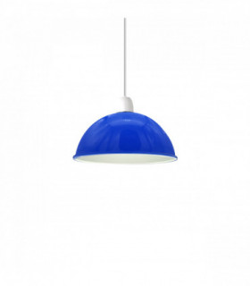 Vintage Navy Blue  Industrial Easy Fit Dome Shaped Lamp Shade Ceiling, Pendant, Wall Light Metal E27 Light Fitting 60W