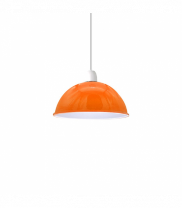 Vintage Orange Industrial Easy Fit Dome Shaped Lamp Shade Ceiling, Pendant, Wall Light Metal E27 Light Fitting 60W