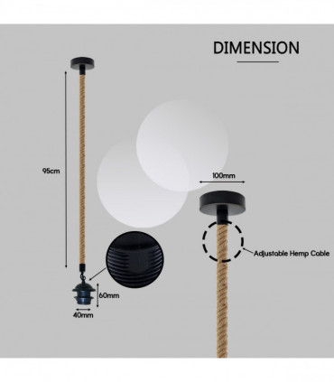 Vintage Pendant Light Fitting E27 for Ceiling Light,UK Holder Fitting Set