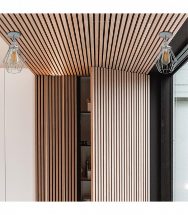 Vintage Retro Chrome Colour Ceiling Light fixtures Industrial Metal Semi Flush Mount E27 Base Screw Type Edison