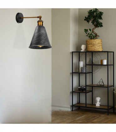 Vintage Retro Industrial Brushed Silver Wall sconce Metal Wall Light Wall Lamp