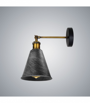 Vintage Retro Industrial Brushed Silver Wall sconce Metal Wall Light Wall Lamp