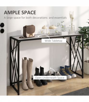 Vintage Sofa Table, Metal Frame Console Table for Hallway Living Room