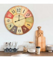Vintage Wall Clock Colourful 60 cm