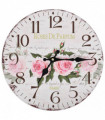 Vintage Wall Clock Flower 30 cm