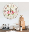 Vintage Wall Clock Flower 60 cm