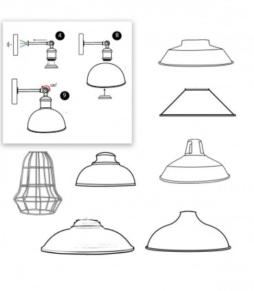 Vintage Wall Lamp Industrial Retro Loft Metal Wall Lights Sconce Lamp UK