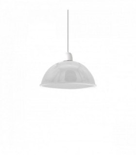 Vintage White  Industrial Easy Fit Dome Shaped Lamp Shade Ceiling, Pendant, Wall Light Metal E27 Light Fitting 60W