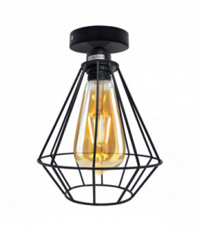 Vintage Wire Cage Ceiling Light Metal Round Ceiling Rose E27 Light Fitting 60W Lighting Bulb Holder