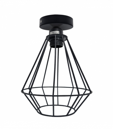 Vintage Wire Cage Ceiling Light Metal Round Ceiling Rose E27 Light Fitting 60W Lighting Bulb Holder