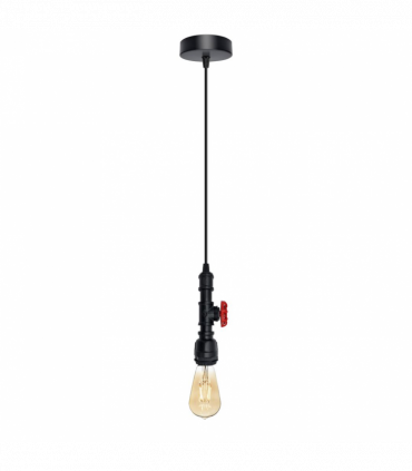 Vintage industrial Black metal pendant pipe light E27 adjustable cable