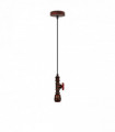 Vintage industrial Rustic Red metal pendant pipe light E27 adjustable cable