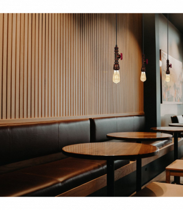 Vintage industrial Rustic Red metal pendant pipe light E27 adjustable cable