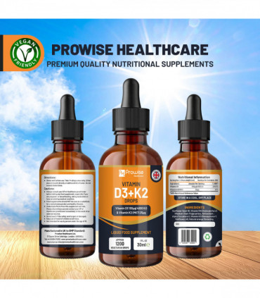 Vitamin D3 4000iu + K2 MK7 25µg Orange Liquid Drops I High Strength 30ml Bottle