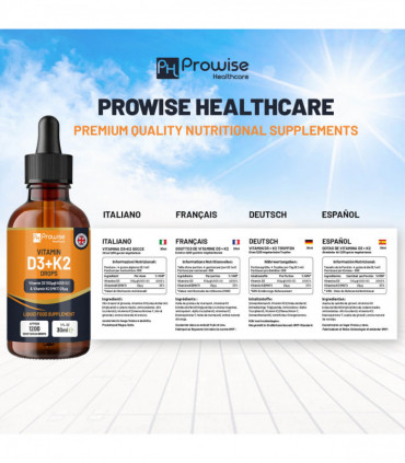 Vitamin D3 4000iu + K2 MK7 25µg Orange Liquid Drops I High Strength 30ml Bottle