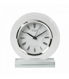 Wm.Widdop Round Glass Mantel Clock