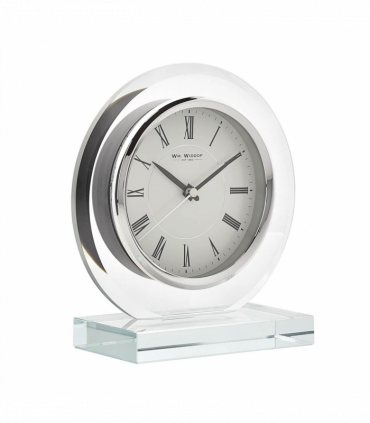 Wm.Widdop Round Glass Mantel Clock