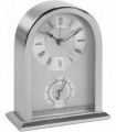 Wm.Widdop Arched Silver Aluminium Case Mantel Clock W2843