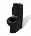 WC Ceramic Toilet Bathroom Corner Toilet Black