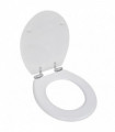 WC Toilet Seat MDF Soft Close Lid Simple Design White