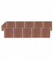WPC Fence Set 10 Square + 1 Slanted 1830x186 cm Brown