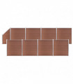 WPC Fence Set 8 Square + 1 Slanted 1484x186 cm Brown