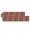 WPC Fence Set 9 Square + 1 Slanted 1657x186 cm Brown