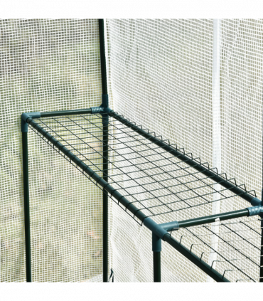 Walk in Garden Greenhouse with Shelves Steeple 186Lx120Wx190Hcm White