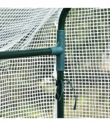 Walk in Garden Greenhouse with Shelves Steeple 186Lx120Wx190Hcm White