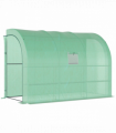 Walk-In Greenhouse PE Cover and 3-Tier Shelves, Green, 300x150x213 cm