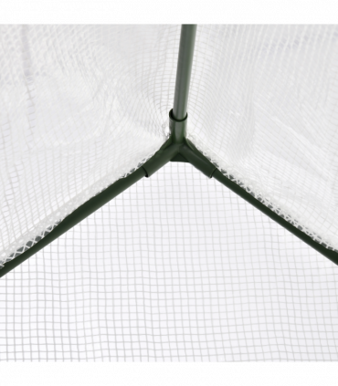 Walk-In Greenhouse Vegetable Plant Window Roll-Up 180 x 100 x 165cm, White