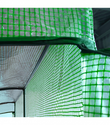 Walk-In Lean to Wall Greenhouse Window&Door 200Lx 100W x 215Hcm Green Outsunny