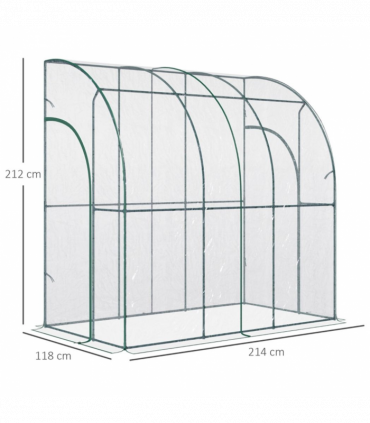 Walk-In Lean to Wall Tunnel Greenhouse